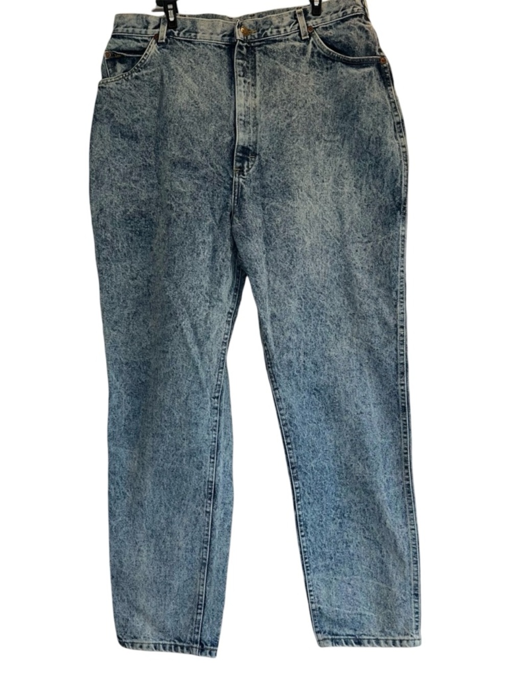Vintage LEE Acid Wash Jeans Womens 37x31 High Waist Union Made USA Mom Tapered